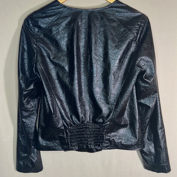 Gap faux crinkle leather moto style jacket size small - Picture 4 of 4